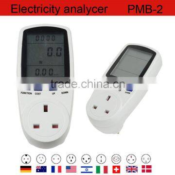 Wireless Digital Power Meter Socket with Electricity Usage Monitors CE certificate