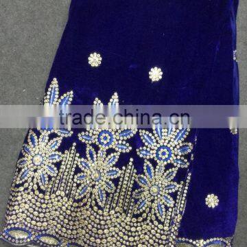 2015 Popular Style African Velvet Lace With Sequins for Girl Dresses photo-6