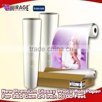 New Premium Glossy Photo Roll Paper For 260 Gsm 24 Inch X100 Feet