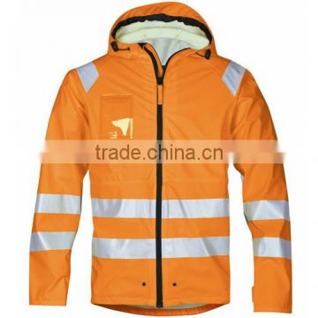 Lightweight high visibility reflective waterproof man jacket