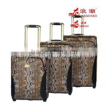 3pcs set trolley bag beauty snake skin