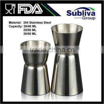 Wholesale 25 / 50ml Stainless Steel 304 Japanese Jigger