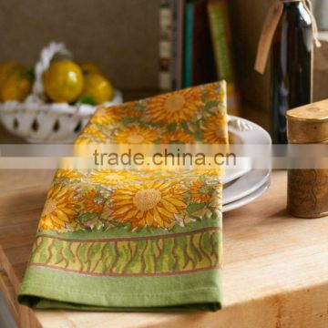 Cotton and Polyester high quality screen printed tea towels