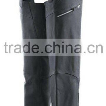 Mens Black Cowhide Leather Chaps