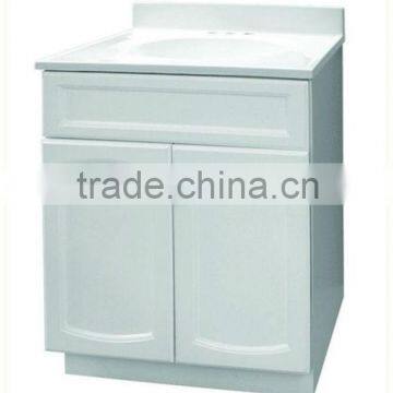 bathroom vanity unit with white culture marble