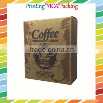 Wholesale Customer Logo Printed kraft Cardboard Coffee food Paper Packing Box