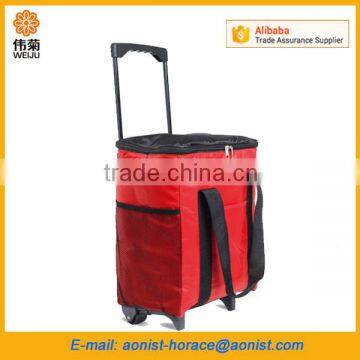 Good Quality 600D Polyester Trolley Cooler Bag With 4 Wheels Quality Choice photo-5