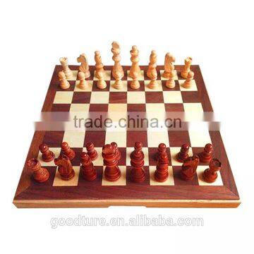 Magnetic Chess Box Wooden Folding Chess Set With King Height 2.5 Inch