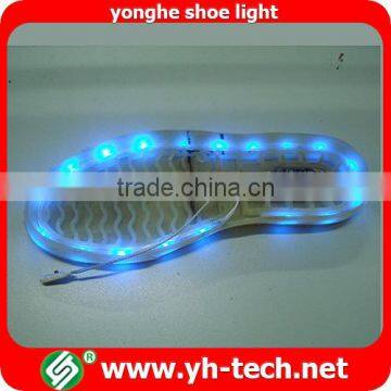 New arrival rechargeable USB motion sensor LED shoes strip light up shoe sole