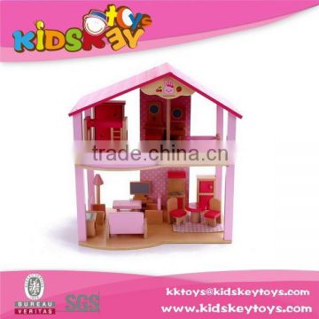 New Arrival small wooden toy house wooden doll house furniture