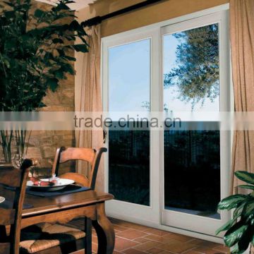 Wanjia new design durable PVC/plastic door glass sliding door