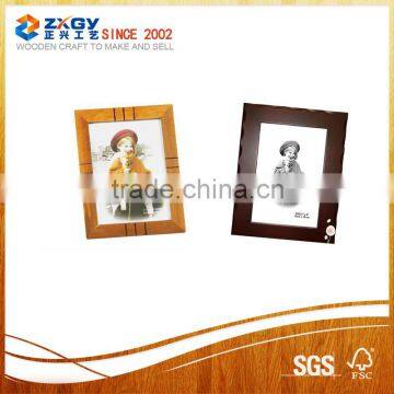 High Glossy Finish Color Wooden Photo Frame With Butterfly