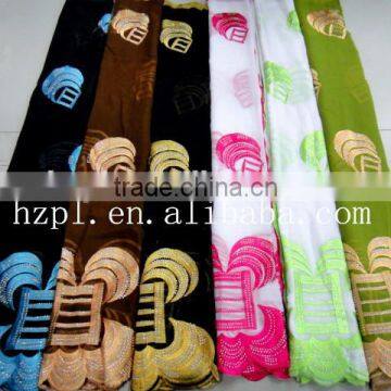 Sequins Embroideried Design cheap fabric wholesale polyester embroidery muslim scarf