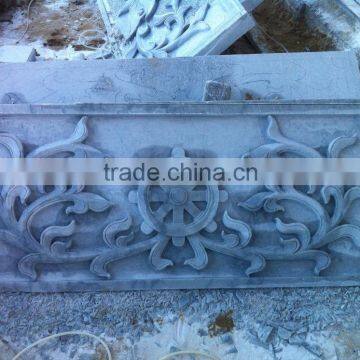 Flower wall relief sculpture marble stone hand carved for decoration from Vietnam