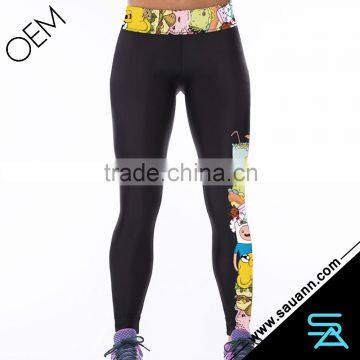 Latest Design Cartoon Print Compression Tights