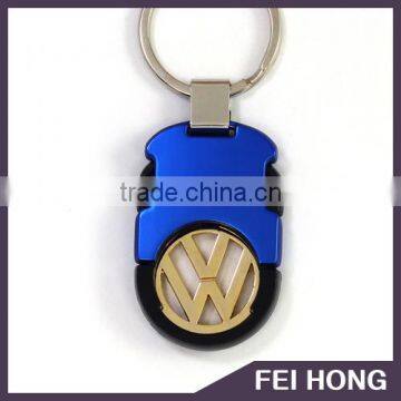 Promotion color plated with buckle coin keychain for euro