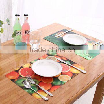 3D waterproof durable custom plastic placemats wholesales round cheap table mats