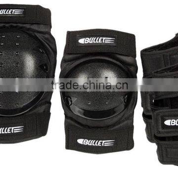 Bullet Skateboard Protection Set Knee Pads And Elbow Pads And Wrist Guards Adult Black Soccer Knee Guard Quality Choice