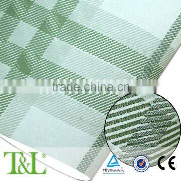 Soft green hign quality latticed wall paper