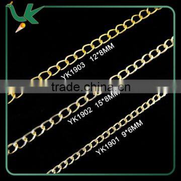 Golden Aluminium Jewelry Chain Wholesale