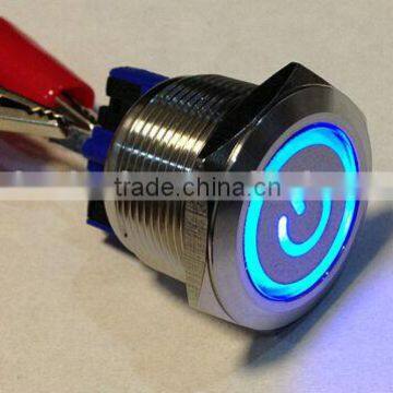 L22-LED-H 22mm stainless steel push button switch with 7 colors LED illuminated