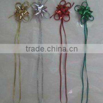 HOT SALE Gold, Silver, Red, Green Shiny Elastic Stretch Loop with Star Bows