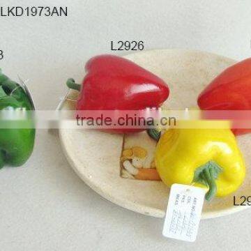 high quality artificial foam vagetables pepper realistic artificial red green yellow pepper on display