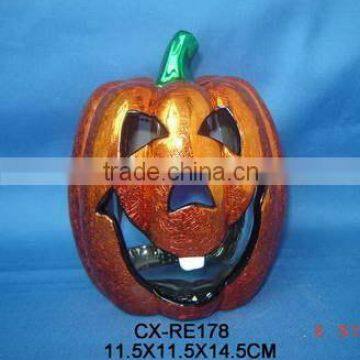 Beautiful ceramic halloween pumpkin decorations led light pumpkin