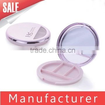 Custom Ultrathin 3 Color Empty Eyeshadow Palette Packaging With Mirror