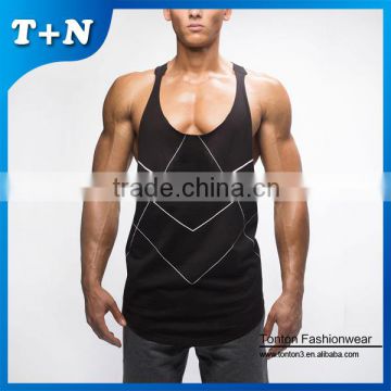 custom fitness wear mens stringer custom print gym top