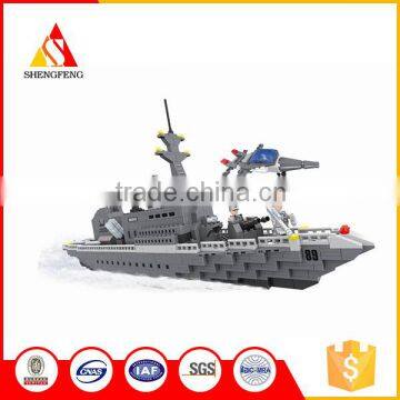 Military theme soldiers fighter battleship big blocks toys