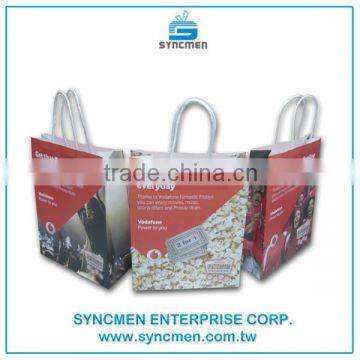 Advertising Popular and Hot Sale Customized White Kraft Paper Bag photo-5