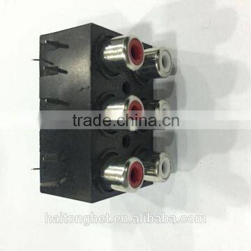 new technology high quality 6pin AV socket RCA jack