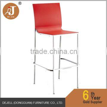 Modern ABS Material Bar Stool High Chair with Chromed Leg