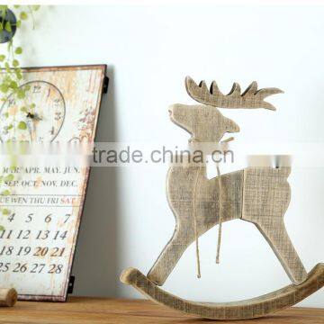 Unique small festival gift wooden Christmas reindeer