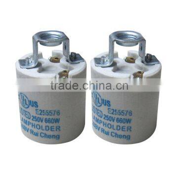 Porcelain Ceramics E27 Light Bulb Lamp Socket Base Holder photo-5
