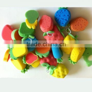 Promotional kids bath foam sponges,custom shape bath sponge