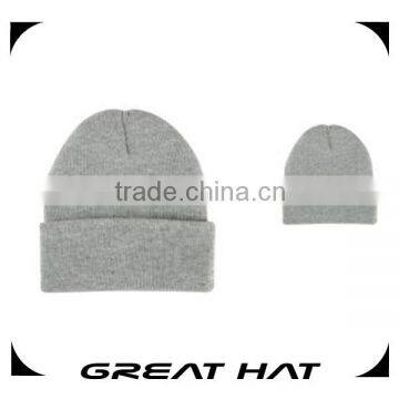 Acrylic jacquard embroidery pom custom beanie