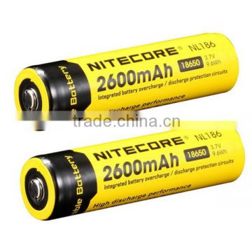 NITECORE 18650 2600mAh 3.7V Protected Li-ion Batteries (NL186)