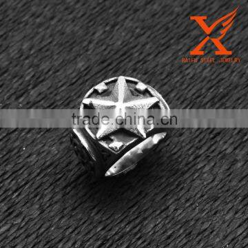 In Stock Wholesale Titanium Rings Stainless Steel 316L Split Eastern Star Rings photo-5