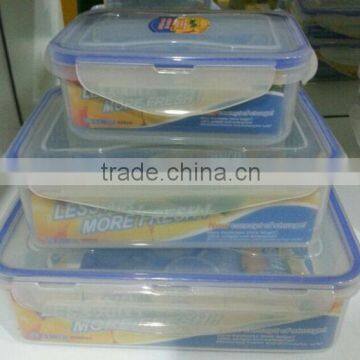 3pcs rectangular lock food container GL9322-B2