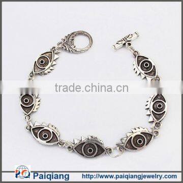 Wholesale fashion vintage silver turkish eye men bracelet