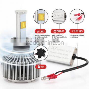 High-grade Waterproof X7 LED Car Headlight H3 40W 4800LM With High Quality photo-4