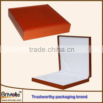 custom made black leather gift box/2015 jewelry box type design leather coated paper gift boxes/leather tool case box