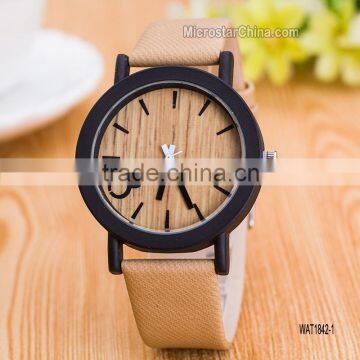 2016 wholesale fashion wrist wood color watch