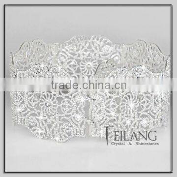 Big size crystal metal belts