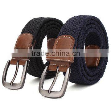 2015Fashion Braided Belt with leather belt enders