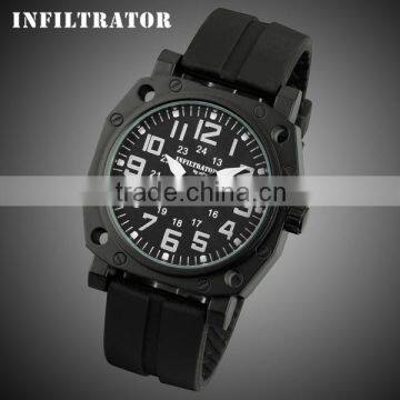 INFANTRY Men's Casual Marine Military Style Quartz Silicone Watch