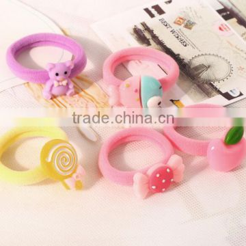 Candy color beautiful girl's elastic hair band/kids hair accessories /kids hair bands rubber band