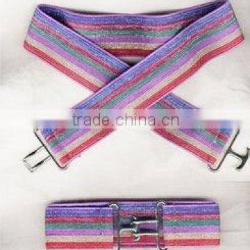 Elastic Striped Belt Elasticated Cinch Belt